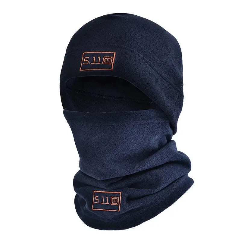 Winter Fleece Hat Scarf Set Thermal Head Cover Tactical Warm Balaclava Bonnet Face Ski Mask Hat Neck Warmer Sport Cycling