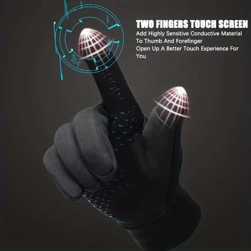 Winter Gloves For Men Waterproof Windproof Cold Gloves Snowboard Motorcycle Riding Driving Warm Touchscreen Ski Bike Gloves