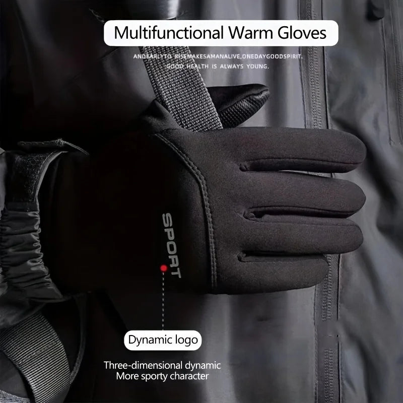 Winter Gloves For Men Waterproof Windproof Cold Gloves Snowboard Motorcycle Riding Driving Warm Touchscreen Ski Bike Gloves